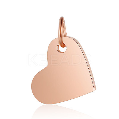 Ion Plating(IP) 304 Stainless Steel Stamping Blank Tag Charms STAS-I311-19RG-1