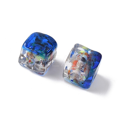 Baking Paint Handmade Gold Sand Lampwork Beads LAMP-P072-01B-03-1