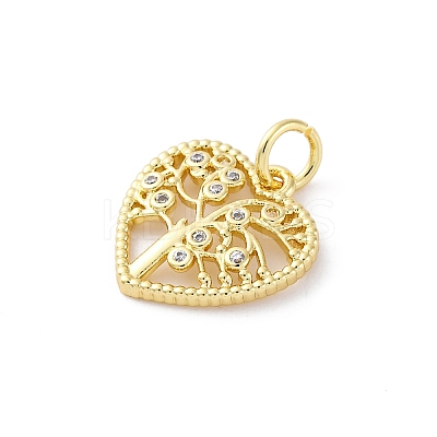 Brass Micro Pave Cubic Zirconia Pendants KK-S510-36G-01-1