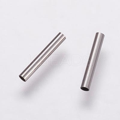 Tarnish Resistant 304 Stainless Steel Tube Beads STAS-P161-01-10mm-1