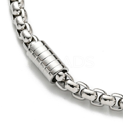 Tarnish Resistant 201 Stainless Steel Box Chain Bracelets for Women BJEW-R318-03B-P-1