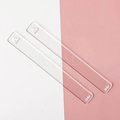 Transparent Acrylic Clay Thickness Ruler PW-WG44593-02-1