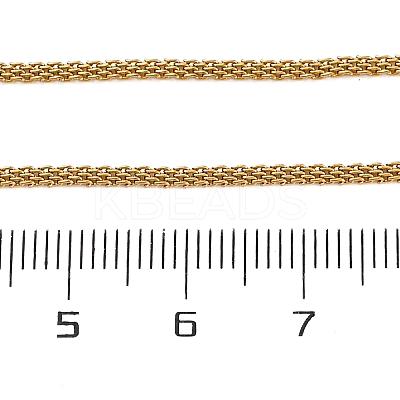 304 Stainless Steel Mesh Chain Necklaces for Women Men NJEW-P321-01G-1