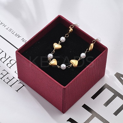 Ion Plating(IP) 304 Stainless Steel Link Bracelets for Women BJEW-P345-08G-1