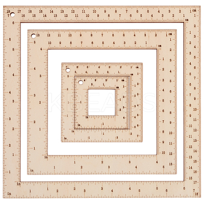 Square Wood Knitting Gauge Rulers DIY-WH0504-227-1