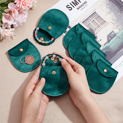 Velvet Jewelry Flap Pouches LS-TP-WH0007-13G-01-1