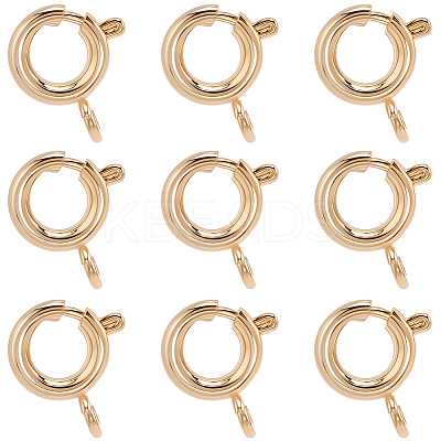 20Pcs Eco-friendly Brass Spring Ring Clasps KK-BBC0027-69B-G-1