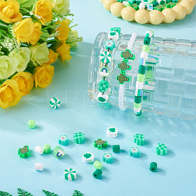 200Pcs 10 Styles Handmade Polymer Clay Beads CLAY-TA0001-66-1