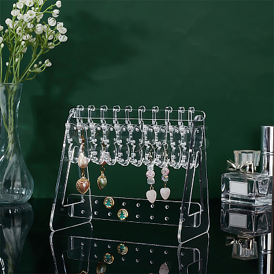 1 Set Transparent Acrylic Earring Display Stands EDIS-PH0001-54A-1