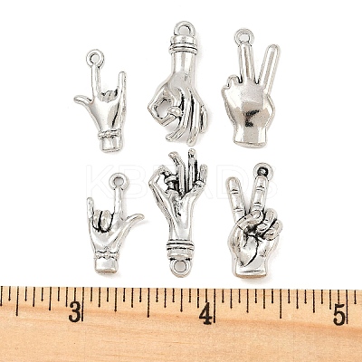 15Pcs 3 Styles Tibetan Style Alloy Pendants TIBE-FP0001-21-1
