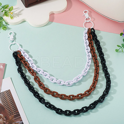 3-Color Acrylic Cable Chain 3 Layer Chain Belts for Pants HJEW-TAC0117-1