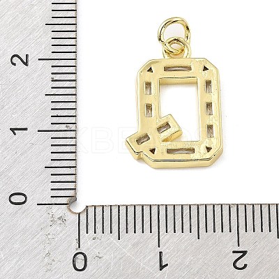 Brass Micro Pave Cubic Zirconia Pendants KK-V014-01G-17-1