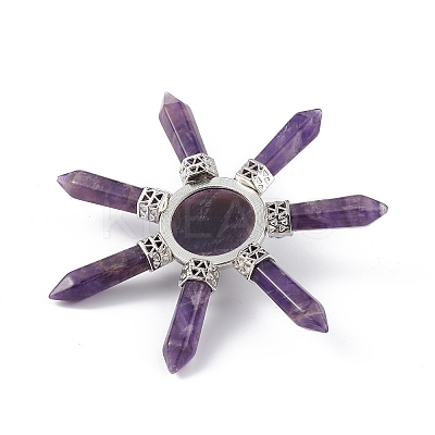 Chakra Natural Amethyst Energy Tower Pyramid G-L524-08P-01-1