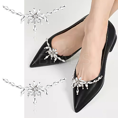 1 Pair Flower Crystal Rhinestone Wedding Shoe Decorations FIND-GA0003-62-1