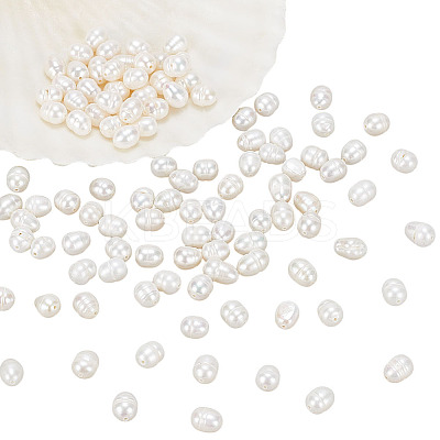 2 Strands Natural Cultured Freshwater Pearl Beads Strands PEAR-NB0002-55-1