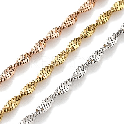 304 Stainless Steel Multi Layered Singapore Chain Necklaces NJEW-H043-10MC-1