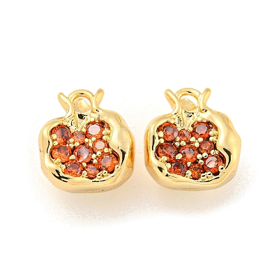 Brass Micro Pave Cubic Zirconia Pendants KK-K369-01G-06-1