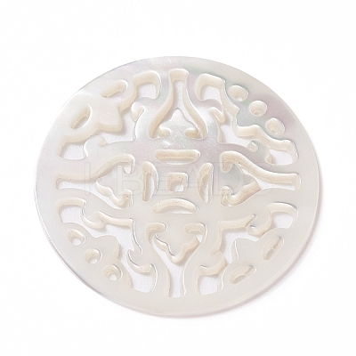 Natural Trochus Shell Pendants SSHEL-L002-32-1