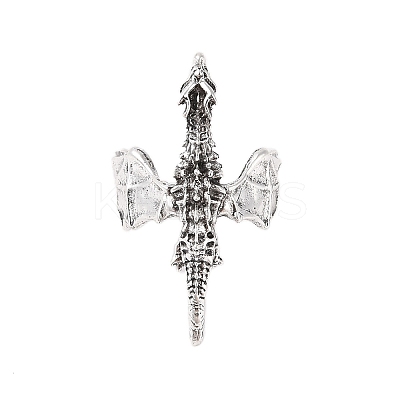 Dragon Alloy Open Cuff Rings for Women Men LS-RJEW-A045-02AS-1