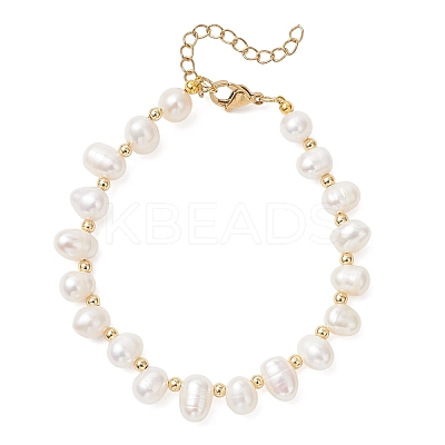 Natural Cultured Freshwater Pearl Beaded Bracelets for Women BJEW-JB13320-1