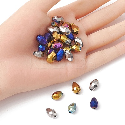 100Pcs 5 Colors Electroplate Glass Bead Strands EGLA-YW0001-62-1