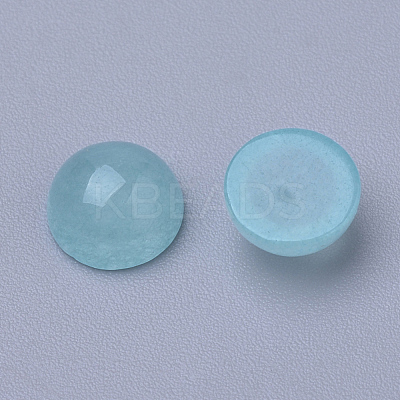 Natural White Jade Cabochons G-R416-6mm-07-1