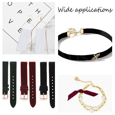 Velvet Ribbon SRIB-WH0006-18K-1