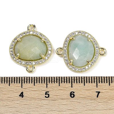 Natural Flower Amazonite Faceted Oval Links G-B126-01G-15-1
