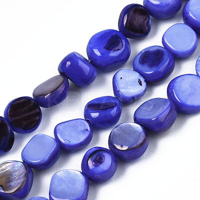 Natural Trochid Shell/Trochus Shell Beads Strands SHEL-S258-083-1