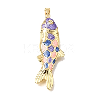 Brass Enamel Pendants KK-CBAEEA8-09B-G-1