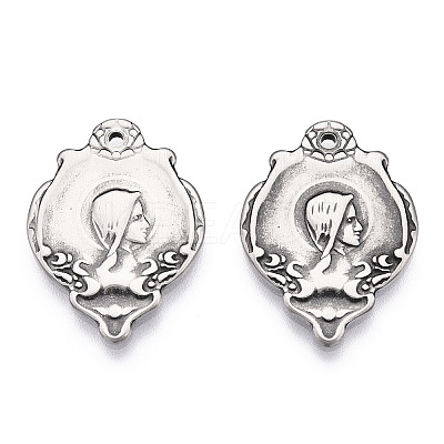 Non-Tarnish 304 Stainless Steel Pendants STAS-T064-29P-1