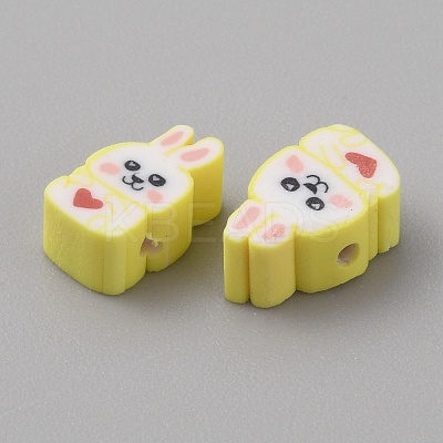 Cartoon Handmade Polymer Clay Beads CLAY-WH0011-03C-1