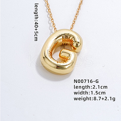 Stainless Steel Party Balloon Letter Pendant Cable Chain Necklaces for Women YF1942-7-1
