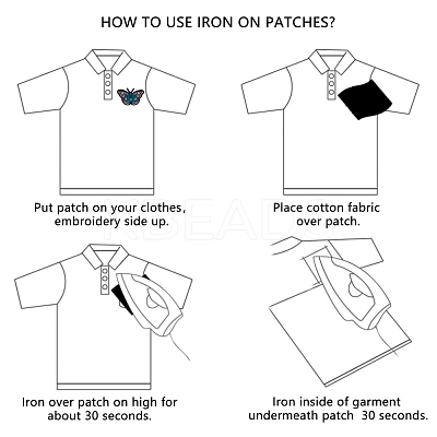 Computerized Embroidery Cloth Iron on/Sew on Patches DIY-L031-007-1