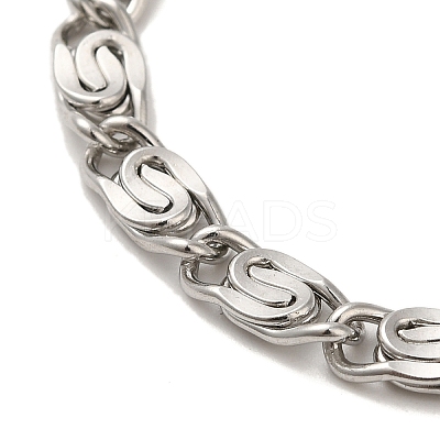 304 Stainless Steel Lumachina Chain Bracelets BJEW-C079-01C-P-1