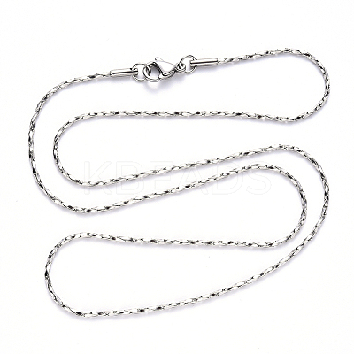 Non-Tarnish 304 Stainless Steel Boston Link Chain Necklace NJEW-S420-006C-P-1