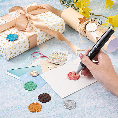20Pcs 10 Colors Adhesive Wax Seal Stickers DIY-TA0003-49-1