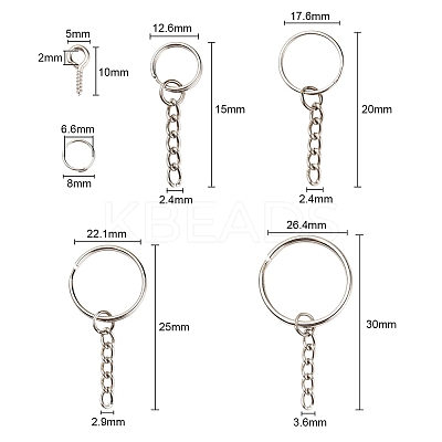 300Pcs 6 Style Keychain Clasps Set IFIN-YW0001-22-1