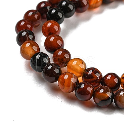 Natural Agate Bead Strands G-R173-6mm-05-1