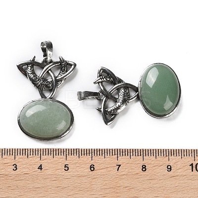 Natural & Synthetic Mixed Gemstone Pendants G-F777-02AS-1