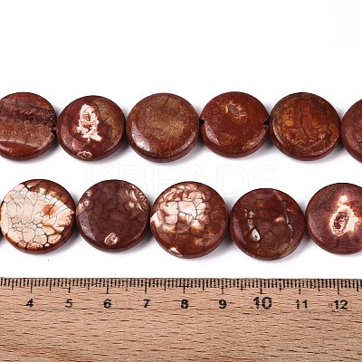 Dyed Natural Fire Crackle Agate Beads Strands G-T144-57A-01-1