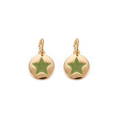 Brass Enamel Charms X-KK-S356-671G-NF-1