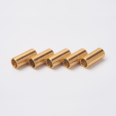 304 Stainless Steel Smooth Surface Magnetic Clasps with Glue-in Ends STAS-O042-C-15G-1