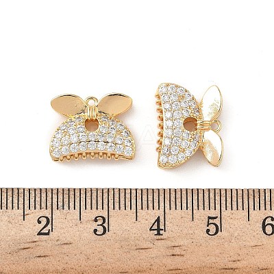 Brass Micro Pave Cubic Zirconia Pendants KK-L250-06G-1