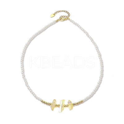 ABS Plastic Imitation Pearl Beaded Necklaces NJEW-JN04859-01-1
