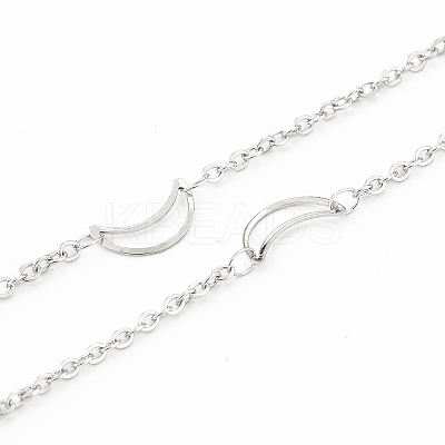 Tarnish Resistant 304 Stainless Steel Cable Chains CHS-F015-18P-1