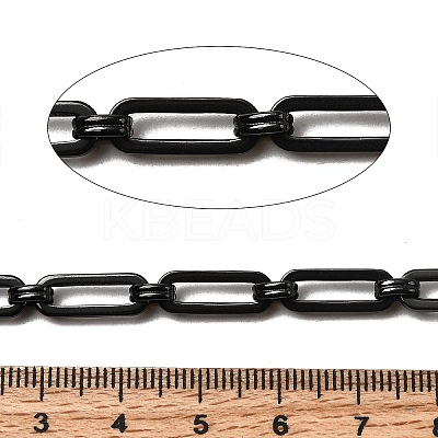 304 Stainless Steel Rectangle Link Chains CHS-S012-26B-B-1