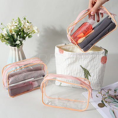Transparent PVC Cosmetic Zipper Pouches AJEW-WH20007-23-1