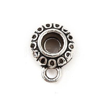 Tibetan Style Alloy Tube Bails TIBE-L008-42AS-1