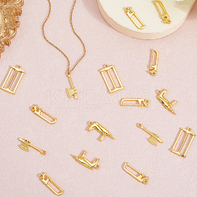 60Pcs 4 Style Alloy Charms FIND-BBC0004-25-1